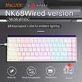 AJAZZ NK68 V2 Wired Mechanical Gaming Keyboard, Red Switch, Full Hot-Swappable, RGB Streamer Light, 68 Keys for Gaming & Office