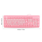 104 Keys USB Wired Keyboard Ultra Thin Cute Cartoon Ergonomic Computer Keyboard Plug and Play for Home PC Laptops
