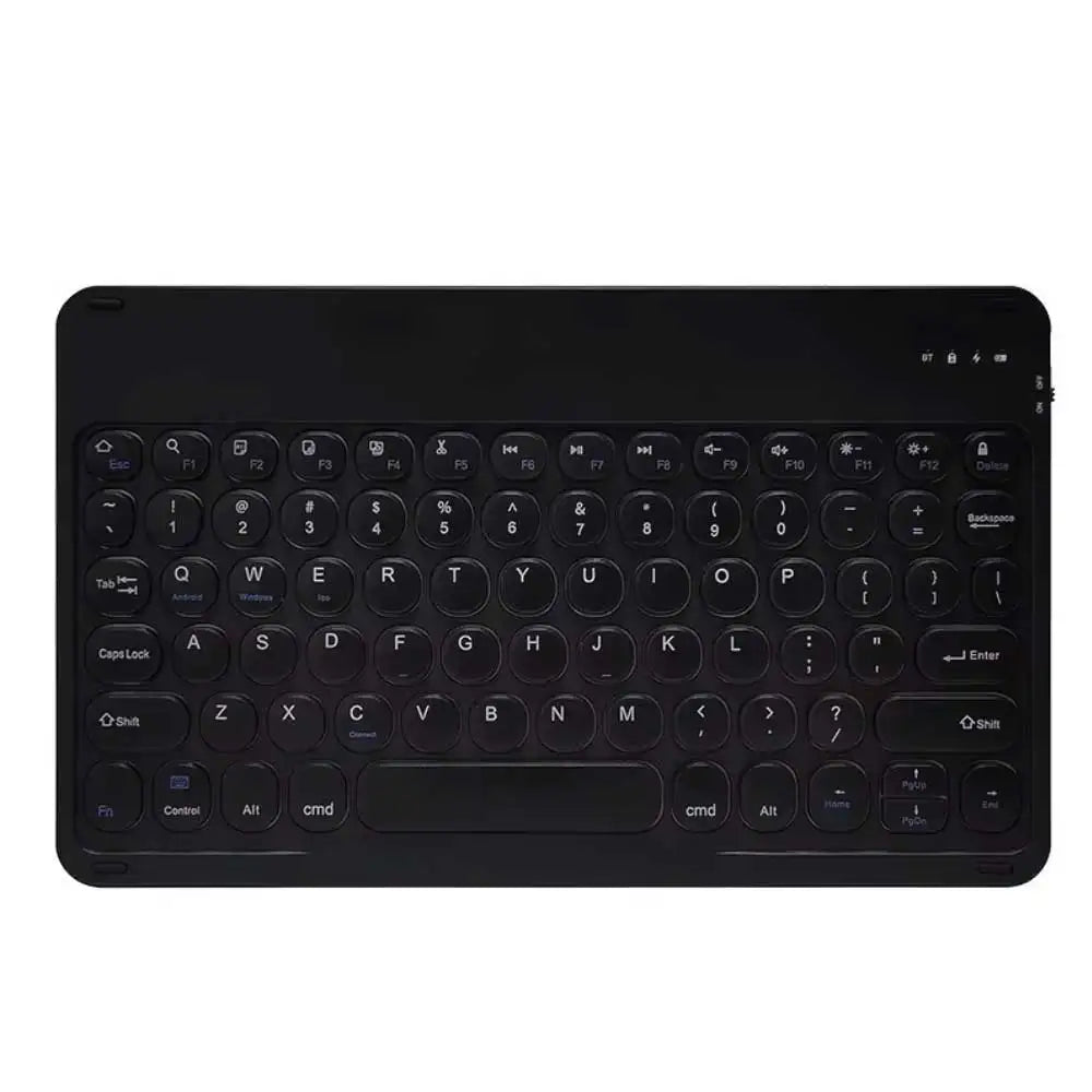 Multilingual Bluetooth Round Keycap Keyboard for iPad Air Pro Wireless Rechargeable Keyboard for Phone Tablet Laptop Universal