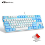 MageGee 75% Mechanical Gaming Keyboard, Blue Switch, LED Blue Backlit, 87 Keys Compact TKL Wired Keyboards for Windows Laptop PC