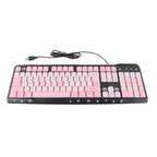 104 Keys USB Wired Keyboard Ultra Thin Cute Cartoon Ergonomic Computer Keyboard Plug and Play for Home PC Laptops