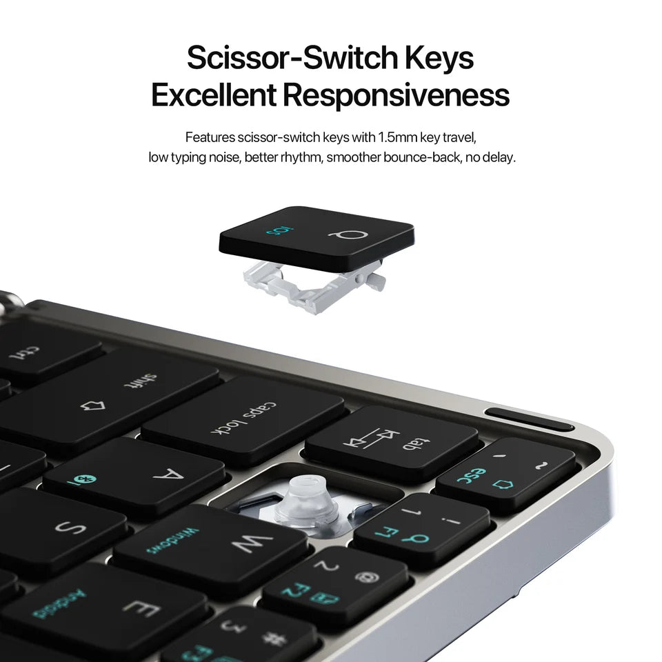 DUX DUCIS Foldable Bluetooth 5.0 Keyboard with Touchpad & Phone Holder For Phones Tablets PC iOS Android Windows Mac