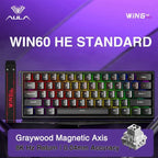 AULA WIN60/68HE Magnetic Switch Keyboard 8000HZ Gaming Keyboard FPS Low Latency Customizable Mechanical Keyboard E-sport