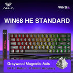 AULA WIN60/68HE Magnetic Switch Keyboard 8000HZ Gaming Keyboard FPS Low Latency Customizable Mechanical Keyboard E-sport