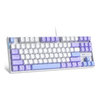 MageGee 75% Mechanical Gaming Keyboard, Blue Switch, LED Blue Backlit, 87 Keys Compact TKL Wired Keyboards for Windows Laptop PC