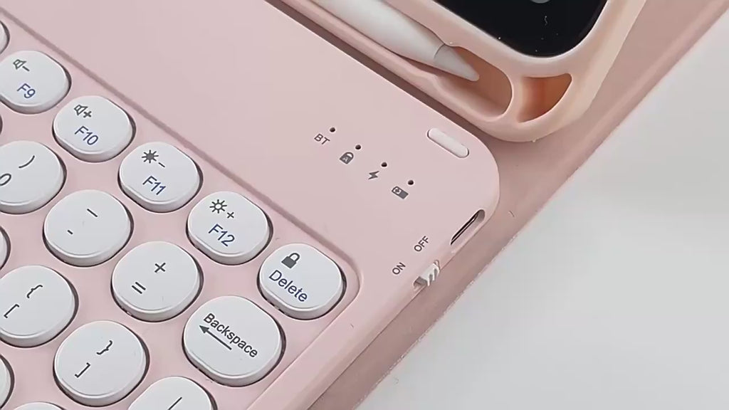 Multilingual Bluetooth Round Keycap Keyboard for iPad Air Pro Wireless Rechargeable Keyboard for Phone Tablet Laptop Universal