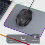 KEBIDUMEI RGB Mechanical Keyboard USB Wired Gaming Keyboard 104Keys Hot Swappable Ergonomic Keyboard Computer Accessories For PC